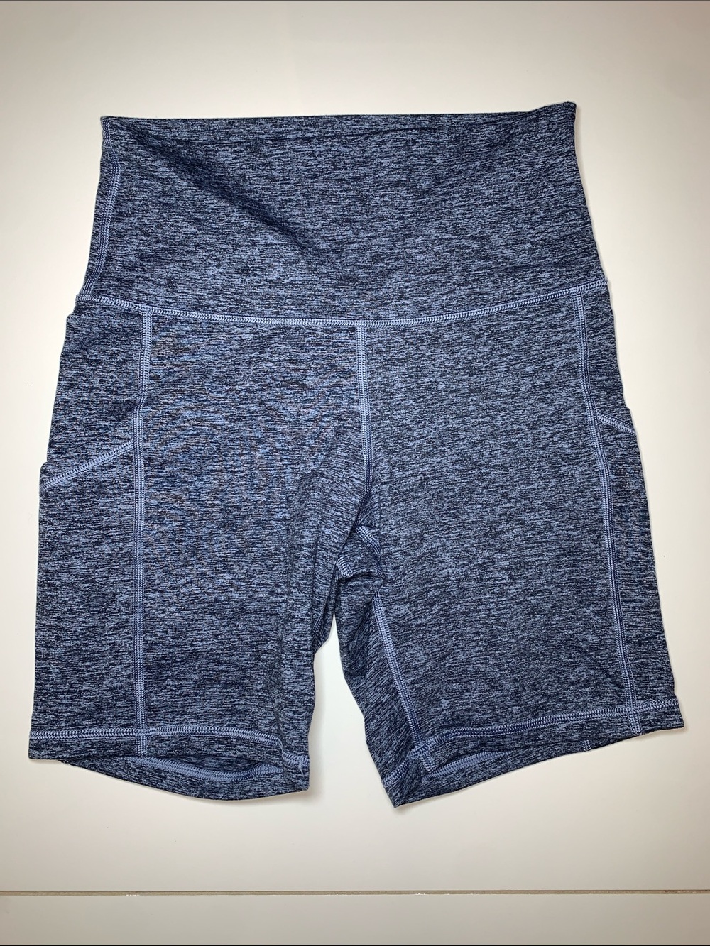 NWOT- AERIE - High-Waist Blue Heather Women's Active Shorts